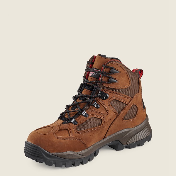 Red Wing Mens Truhiker - 6-inch Waterproof Safety Toe - Hiking Boots Brown - 3478KHZXJ